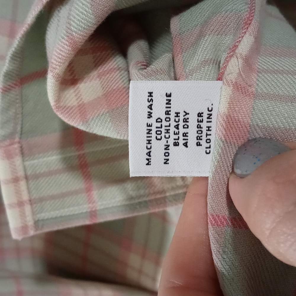 🔴SOLD🔴🔅Proper Cloth🔅 - Men's Check Plaid Flannel L/S Button Down - Picture 10 of 13